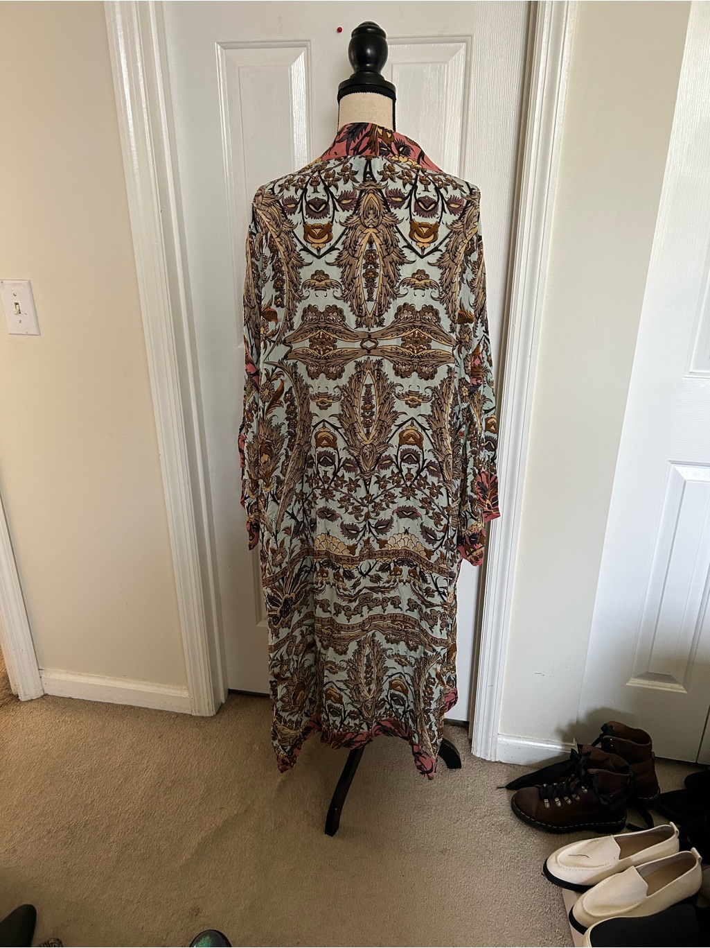One Hundred Stars Decadent Aqua Long Kimono - One Size Fits All — image 6 of 8